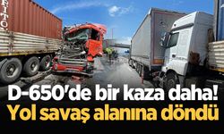 D-650'de bir kaza daha! Yol savaş alanına döndü