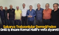 Sakarya Trabzonlular Derneği'nden ünlü iş insanı Kemal Halil'e ziyaret