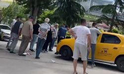 Taksinin çarptığı yaya yaralandı