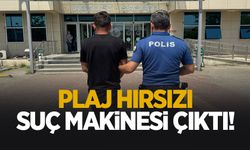 Plaj hırsızı yakalandı