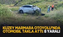 Otomobil şarampole uçtu: 8 yaralı