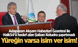 Adapazarı Gazetesi ile Halk54’ü hedef alan Şaban Koludra şaşırtmadı: Yüreğin varsa isim ver isim!
