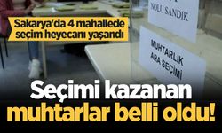 Sakarya'da 4 mahallede seçim heyecanı yaşandı! Seçimi kazanan muhtarlar belli oldu!
