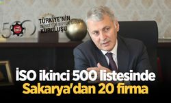 İSO ikinci 500 listesinde Sakarya'dan 20 firma