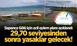 Sapanca Gölü için acil eylem planı açıklandı: 29,70 seviyesinden sonra yasaklar gelecek!