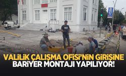 Valilik Çalışma Ofisi'nin girişine bariyerli önlem