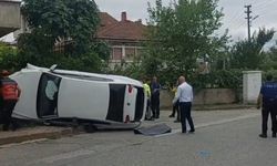 Direksiyon hakimiyetini kaybetti, bahçeye girdi