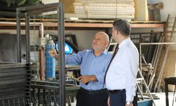 Başkan Püsküllü ve Kaymakam Gökpınar'dan hayvan barınağı ve şantiye alanına ziyaret