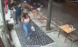 Kaldırımdaki 3 kişi kazadan son anda kurtuldu
