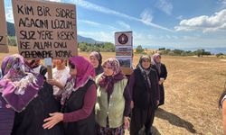 Köylüler taş ocağına karşı eylem yaptı