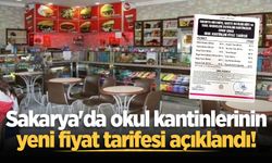 Sakarya'da okul kantinlerinin yeni fiyat tarifesi açıklandı!