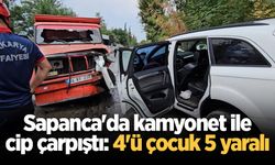 Sapanca'da kamyonet ile cip çarpıştı: 4'ü çocuk 5 yaralı