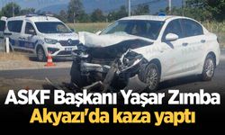 ASKF Başkanı Yaşar Zımba Akyazı'da kaza yaptı