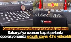 Sakarya'ya uzanan kaçak pırlanta operasyonunda gözaltı sayısı 43’e yükseldi