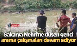 Sakarya Nehri'ne düşen genci arama çalışmaları devam ediyor