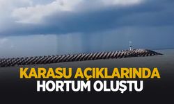 Karasu'da hortum böyle görüntülendi