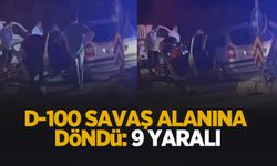 D-100'de kaza: 9 yaralı