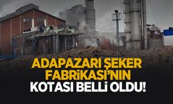 Adapazarı Şeker Fabrikası'nın 2025-2026 yılı kotası açıklandı