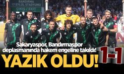 Sakaryaspor, Bandırmaspor deplasmanında hakem engeline takıldı!
