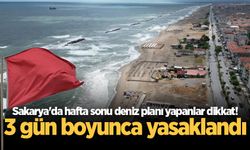 Sakarya sahillerinde denize girmek yasaklandı! 3 gün boyunca sürecek