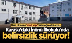 Okul binasına 'riskli yapı' tutanağı asıldı ama... Karasu'daki İnönü İlkokulu'nda belirsizlik sürüyor!