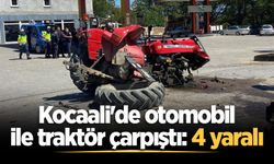 Kocaali'de otomobil ile traktör çarpıştı: 4 yaralı