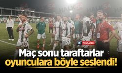 Maç sonu taraftarlar oyunculara böyle seslendi!