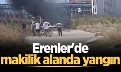 Erenler'de makilik alanda yangın