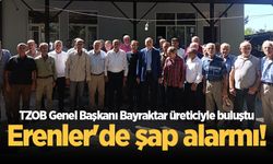 Erenler'de şap alarmı! TZOB Genel Başkanı Bayraktar üreticiyle buluştu