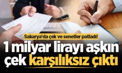 Sakarya'da çek ve senetler patladı! 1 milyar lirayı aşkın çek karşılıksız çıktı
