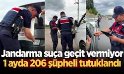 Jandarma suça geçit vermiyor: 1 ayda 206 şüpheli tutuklandı