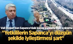Vali Doğan'dan Sapanca’daki kaçak yapılarla ilgili açıklama: "Yetkililerin Sapanca'yı düzgün şekilde iyileştirmesi şart"