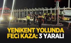 Duble yolda iki otomobil çarpıştı: 1'i ağır, 3 yaralı