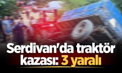Serdivan'da traktör kazası: 3 yaralı