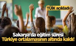 TÜİK açıkladı: Sakarya'da eğitim süresi Türkiye ortalamasının altında kaldı!