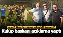 Amatör küme hazırlık maçında ortalık karışmıştı! Kulüp başkanı açıklama yaptı