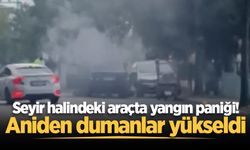 Hendek'te seyir halindeki araçta yangın paniği! Aniden dumanlar yükseldi