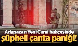 Adapazarı Yeni Cami bahçesinde şüpheli çanta paniği!