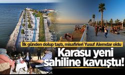 Karasu yeni sahiline kavuştu! İlk günden dolup taştı, misafirleri Yusuf Alemdar oldu