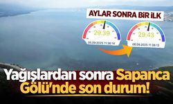 Yağışlardan sonra Sapanca Gölü'nde son durum!
