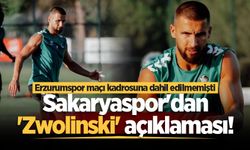 Sakaryaspor'dan 'Zwolinski' açıklaması!