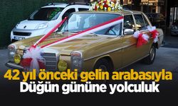 42 yıl önceki gelin arabasıyla düğün gününe yolculuk