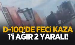 Kamyon refüje çarptı:1'i ağır 2 yaralı