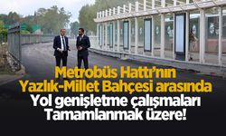 Metrobüs hattında yol genişletme çalışmaları sona yaklaştı