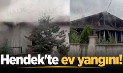 Hendek'te ev yangını!
