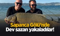 Sapanca Gölü'nde dev sazan yakalandı