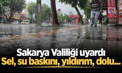Sakarya Valiliği uyardı: Sel, su baskını, yıldırım, dolu...
