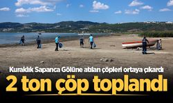 Sapanca Gölü çevresinden 2 ton çöp toplandı