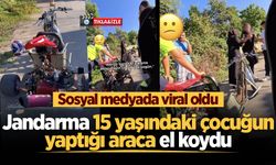 Jandarma 15 yaşındaki çocuğun yaptığı araca el koydu, o anlar sosyal medyada viral oldu!