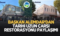 Tarihi Uzun Çarşı'da çarpıcı restorasyon paylaşımı!